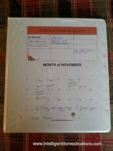 Thanksgiving Planning Guide Notebook