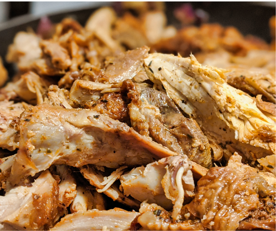 shredded turkey meat
