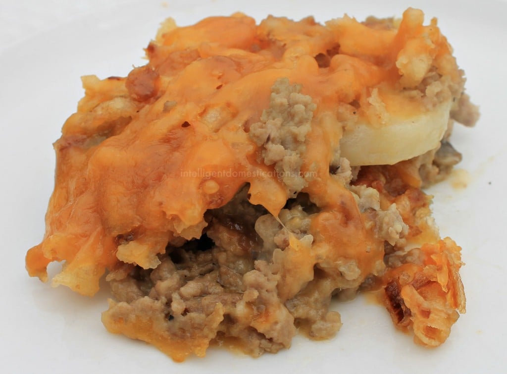 Meat and Potato Casserole.www.intelligentdomestications.com
