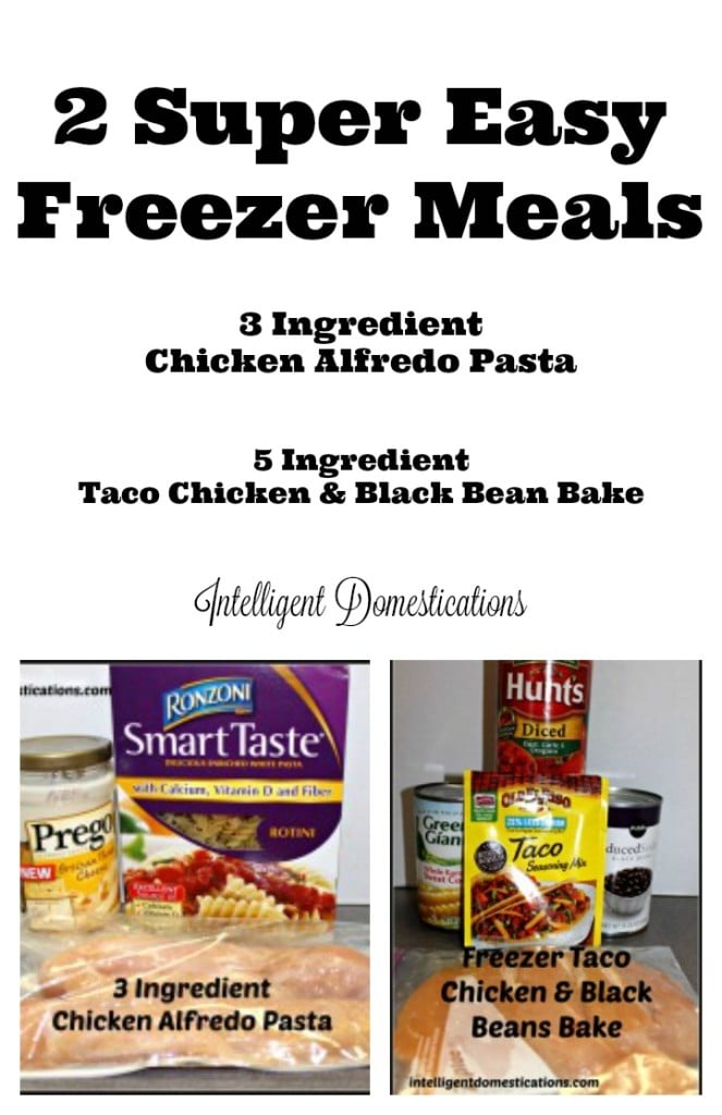 2 Super Easy Freezer Meals with 5 or less ingredients at intelligentdomestications.com