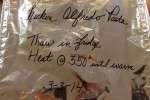 Alfredo chicken pasta freezer meal.intelligentdomestications.com