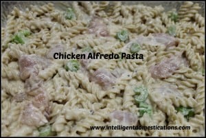 Freezer ready Chicken Alfredo Pasta.intelligentdomestications.com