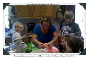 How to Make the Easter Bunny Cake decorated with tinted coconut. Use two round cakes to make this cute Easter Bunny cake. #easter How to Make the Easter Bunny Cake decorated with tinted coconut. Use two round cakes to make this cute Easter Bunny cake. #easter