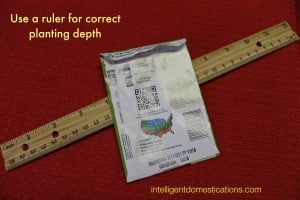 Use a ruler for correct planting depth by intelligentdomestications.com