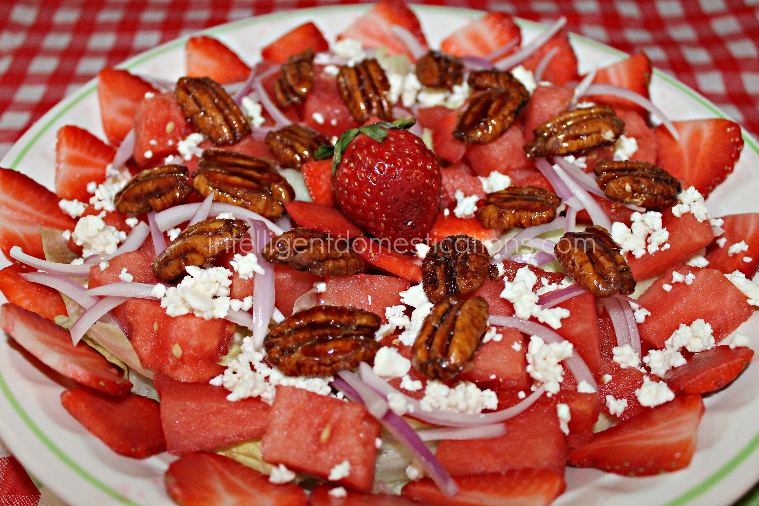Watermelon Salad in a bowl
