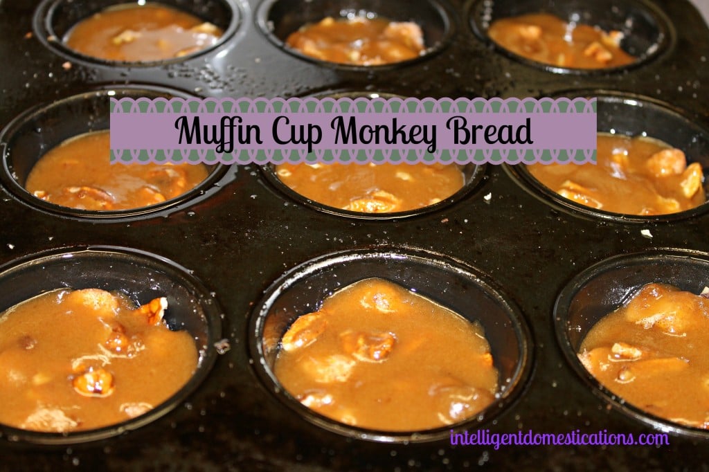 Muffin Cup Monkey Bread. Pour the caramel mixture over the biscuit mixture and place into the oven.intelligentdomestications.com