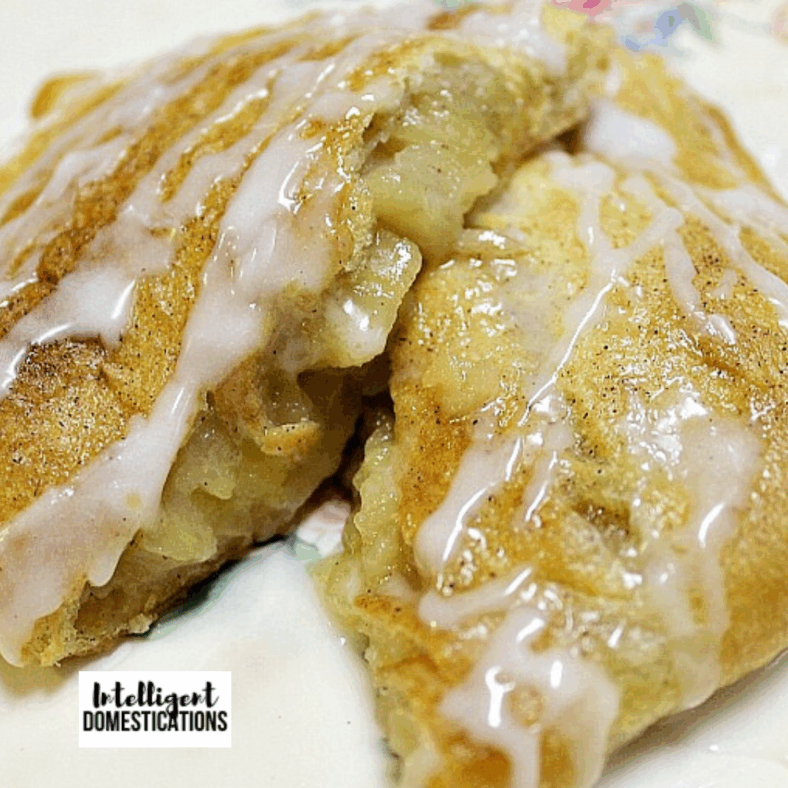 Apple Turnovers made with Crescent Rolls and a cooked apple. Easy dessert recipe made from scratch with only a few ingredients. #appledessert #crescentrolldessert #intellid