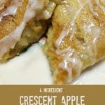 Homemade Crescent Roll Apple Turnovers recipe with only 4 ingredients. Ready in under 30 minutes. A quick and easy homemade pastry dessert. #appleturnover #crescentrolldessert #intellid