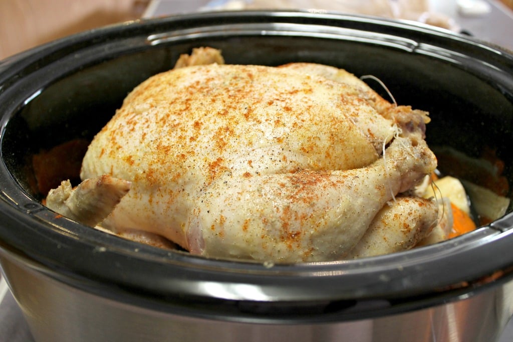 Crockpot Roasted Chicken with Vegetables recipe. Crockpot Roasted Chicken with Vegetables recipe. 6 to 8 hours in the Crockpot while you are working and dinner is done! #Crockpotrecipe #chickenrecipe #onedishdinner #recipe #dinneridea