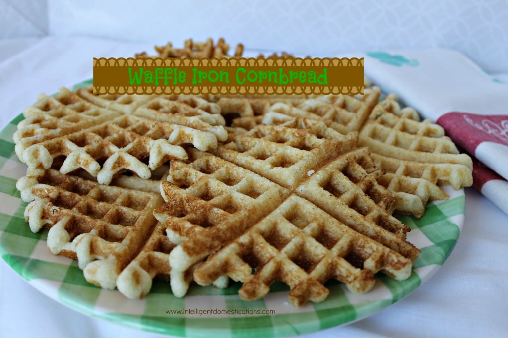 You can make your cornbread in the Waffle Iron, no oil needed!  www.intelligentdomestications.com