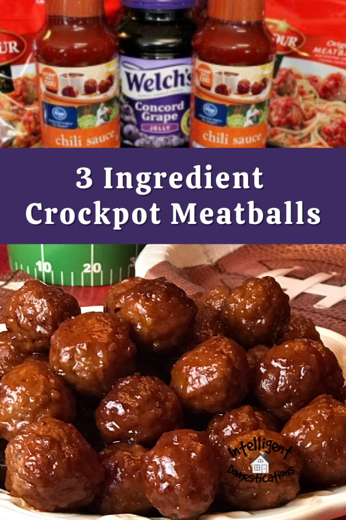 Grape jelly meatballs served in a white bowl