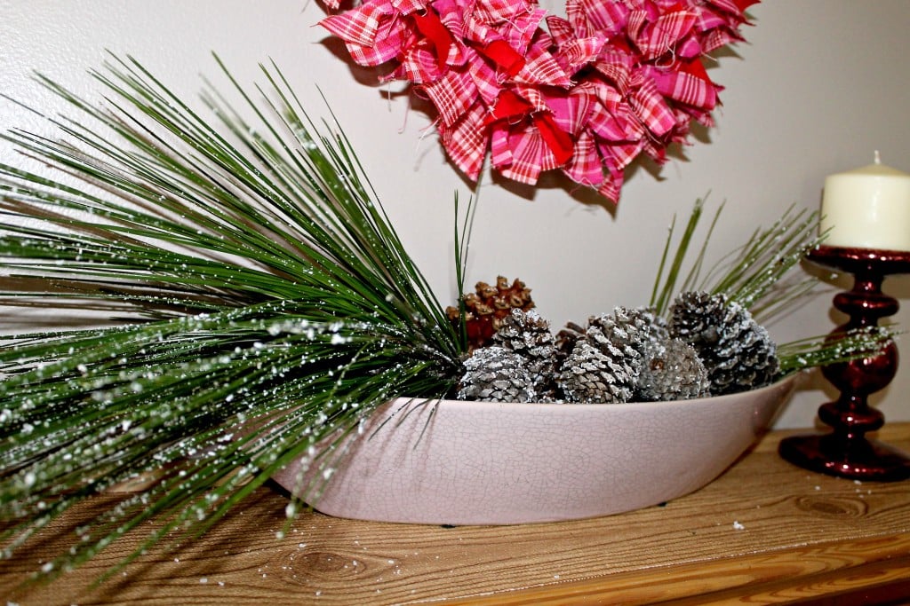 Faux iced pine cones and branches.intelligentdomestications.com