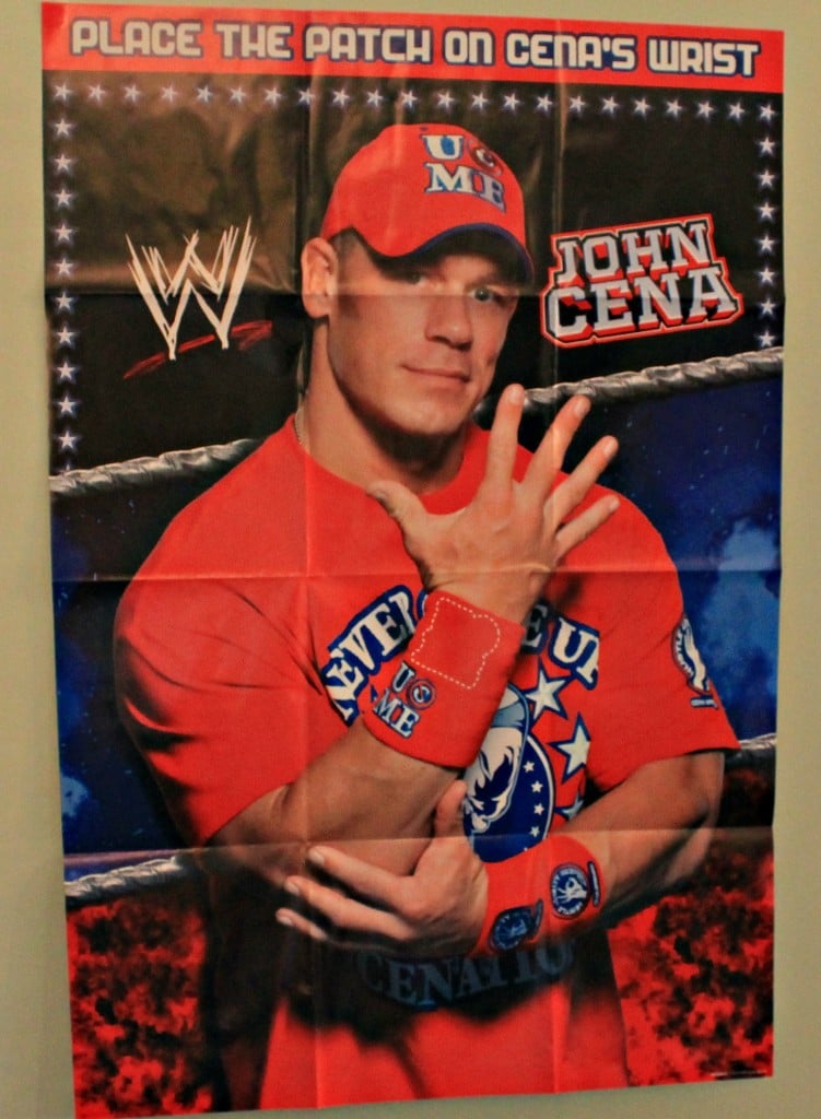 WWE Theme Party Ideas with recipes and decor. WWE Party. Place the patch on John Cena's wrist band game.