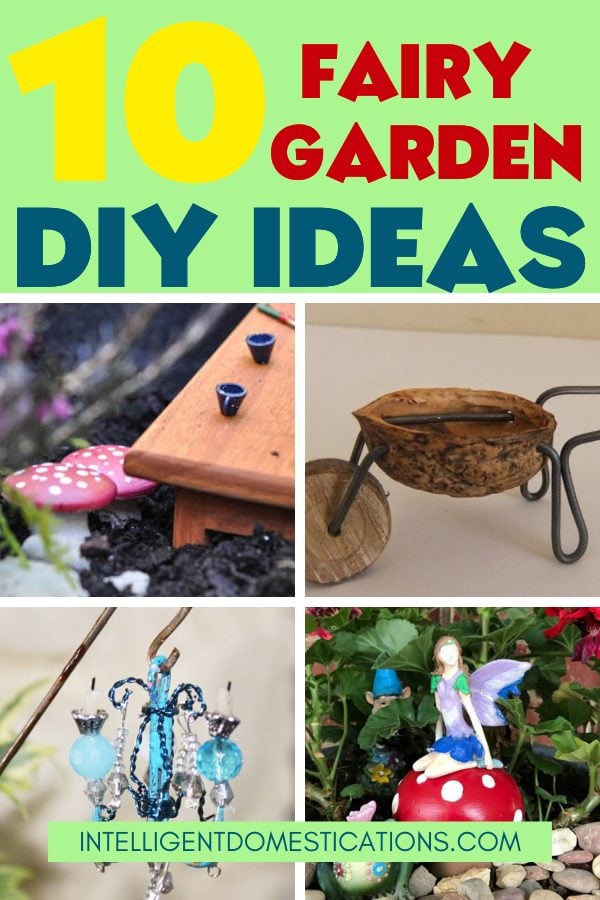 Fairy Garden miniature DIY decorations you can make for your outdoor Fairy Garden. Fairy Garden ideas. #fairygarden
