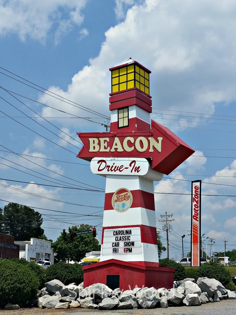 Beacon Drive In Iconic Lighthouse sign.Photo by Shirley Wood