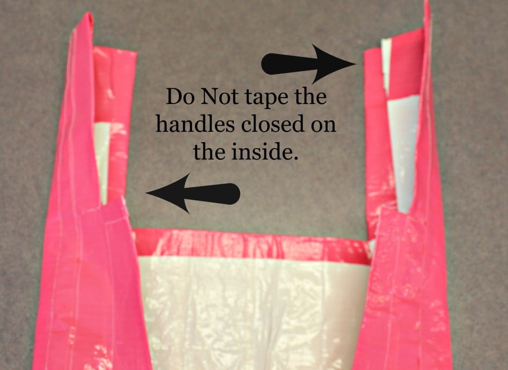 DO NOT Tape this gap in  the handles