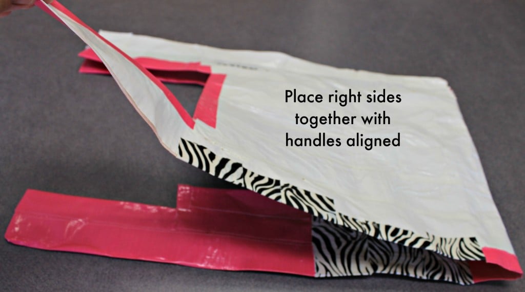 Fold over inside out before closing the sides