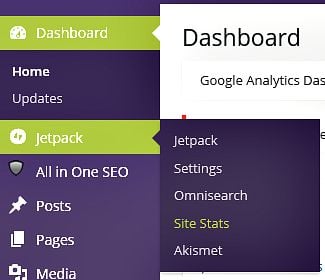 In the dashboard select Site Stats under 'Jetpack'