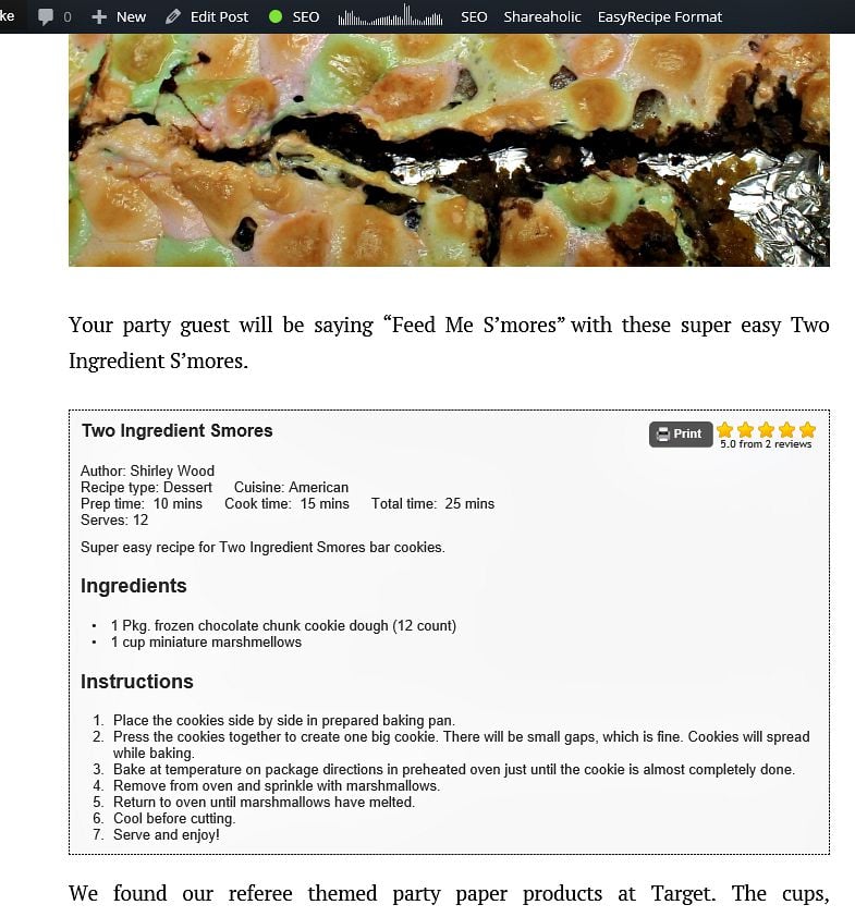 Easy Recipe allows a more professional look for printable recipe sharing and readers can even rate your recipe.intelligentdomestications.com