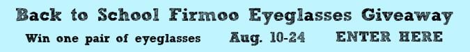 Firmoo Eyeglasses Giveaway Banner