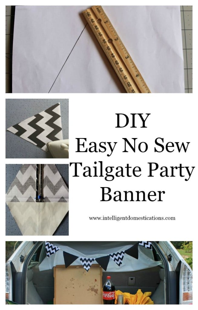 DIY Easy No Sew Tailgate Party Banner.www.intelligentdomestications.com