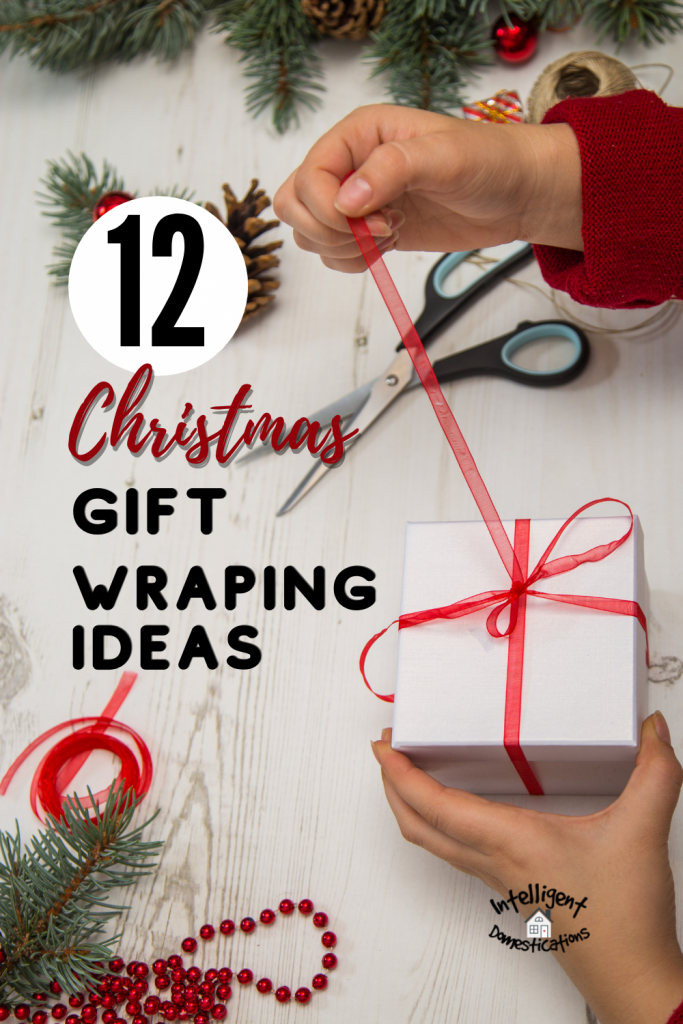 a white gift box being wrapped