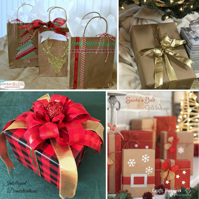4 styles of Christmas gift wrapping