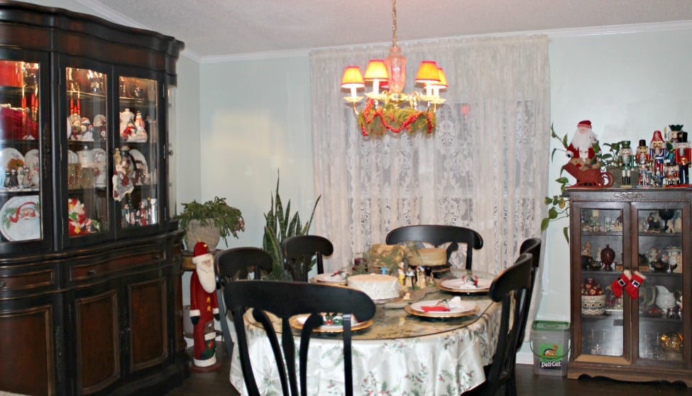 Dining Room view from the living room. Christmas Home Tour 2015.intelligentdomestications.com