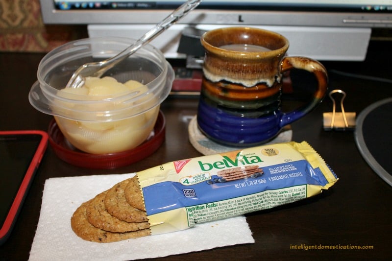 belVita Breakfast Biscuits and fruit for a satisfying breakfast.intelligentdomestications.com