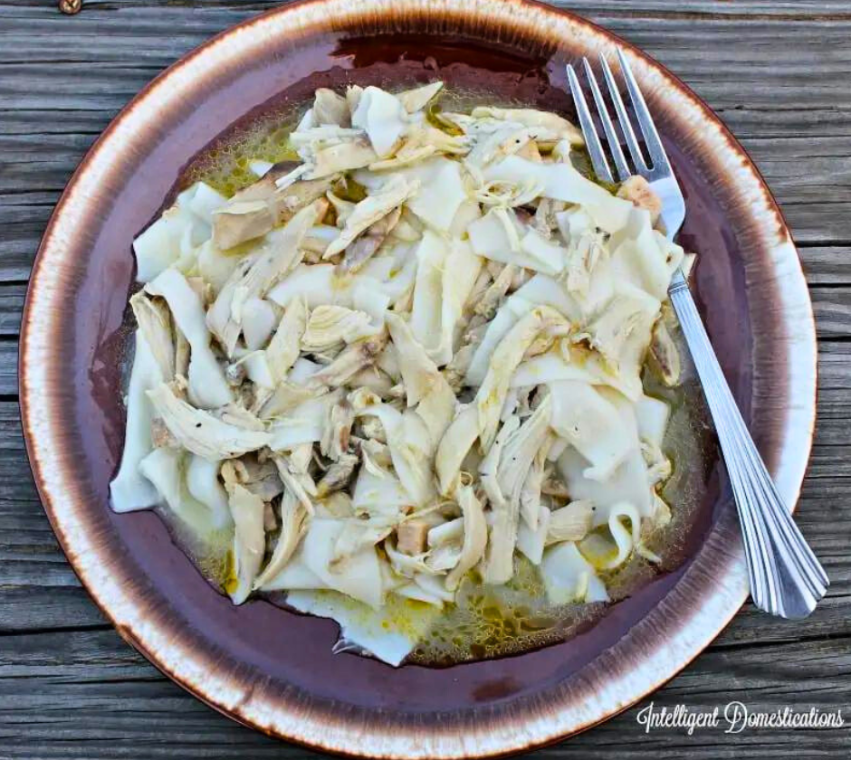 Homemade chicken and dumplings cheat recipe at intelligentdomestications.com