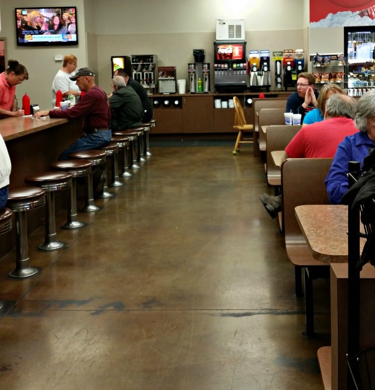 Frank Allen's Pigeon Forge, Tn. Old fashioned soda shop type dining.Gas Station dining can be fabulous.photo by intelligentdomestications.com