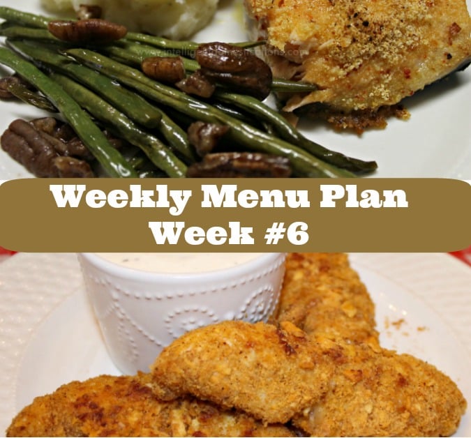 Weekly Menu Plan. Week #6.intelligentdomestications.com
