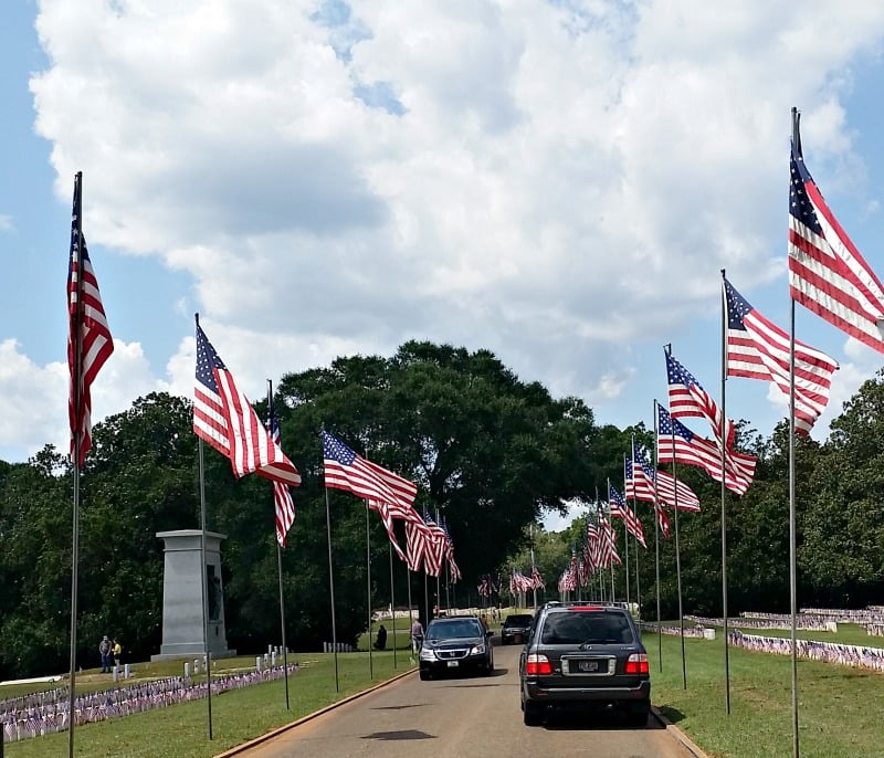 Avenue of Flags at Andersonville Civil War Prison Camp