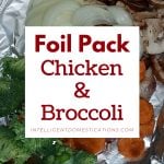 Aluminum foil laid out with vegetables on top of chicken ready to go into the oven for a Foil Pack dinner