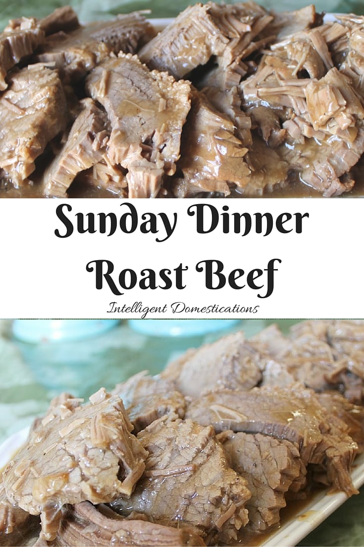 Our Sunday Dinner Roast Beef recipe only has 4 ingredients and is slow cooked to tender juicy perfection