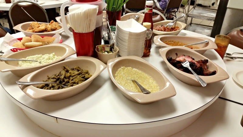 Buckner's Family Restaurant in Jackson, Ga. A wonderful family friendly restaurant with home cooked meals served on lazy susan tables. intelligentdomestications.com.jpg