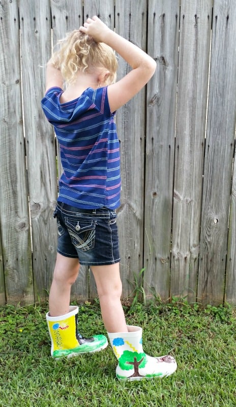 My Design Rain Boots make a fun craft project that turns into attire that little girls love