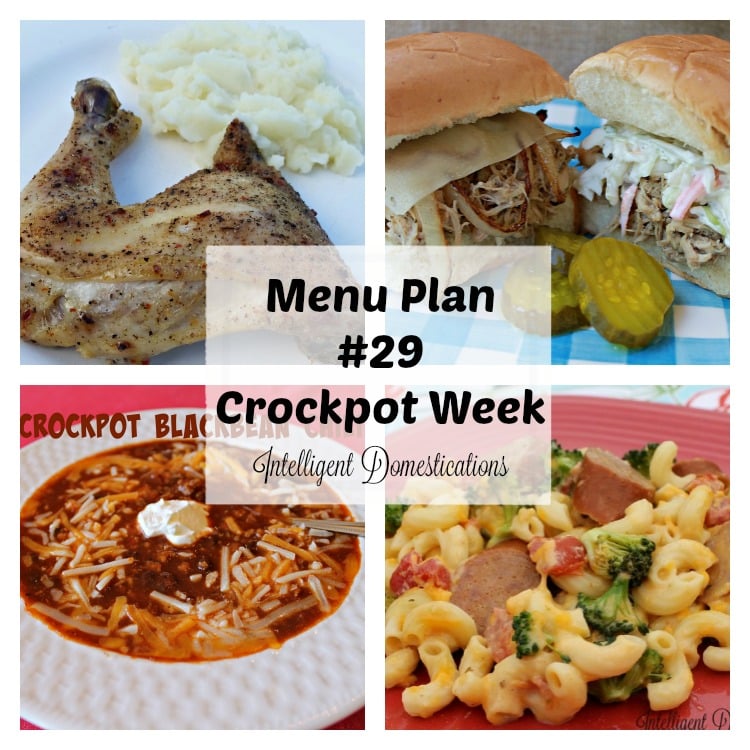 Menu Plan 29 Crockpot Week