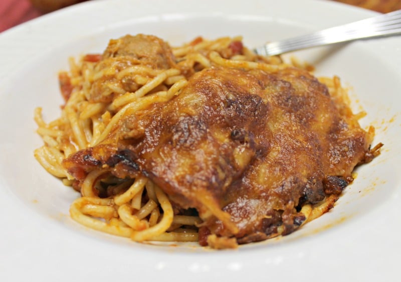 Baked Spaghetti & Meatballs