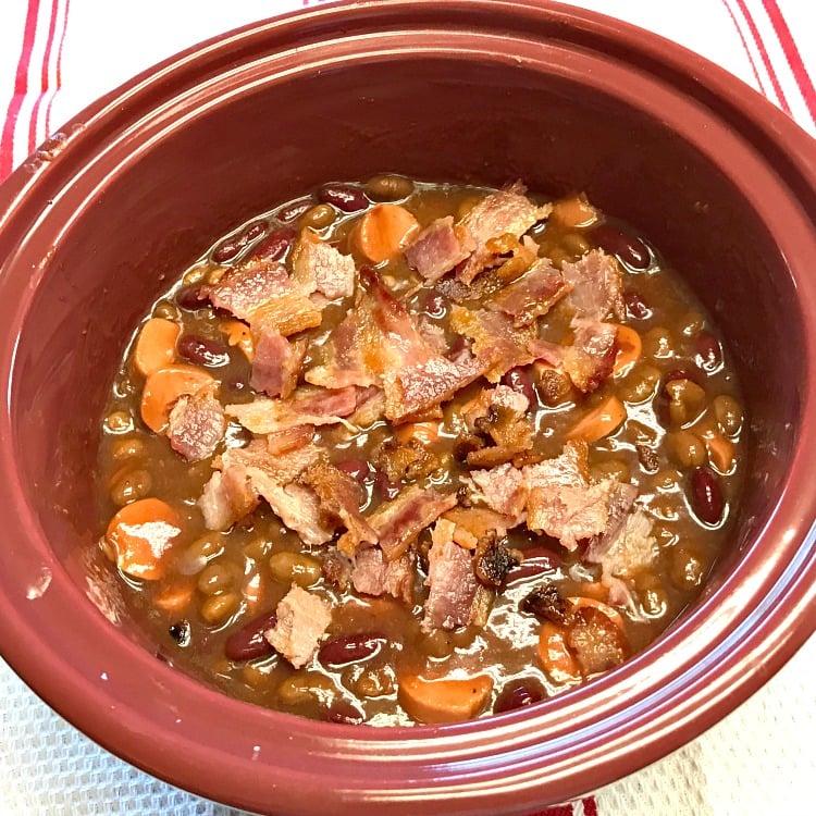 Crockpot Beans & Franks with Bacon