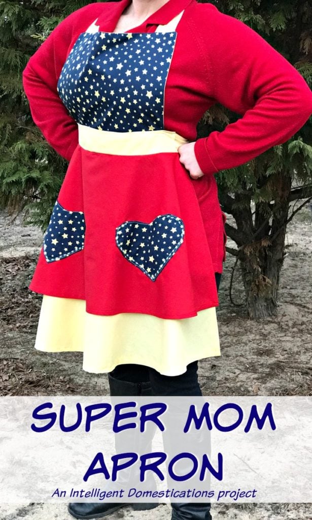 Super Mom apron sewing project at intelligentdomestications.com