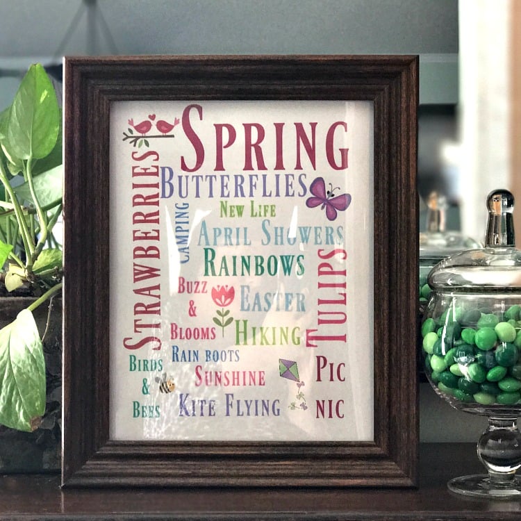 Free Printable Spring Subway Art