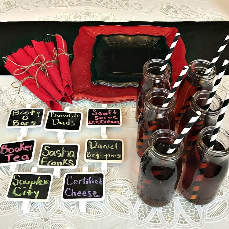 Our WWE Wrestlemania Party food was a big hit! We created a variety of WWE Pun Named food for some of the wrestling favorites including Sasha Franks and -Bry-yams plus more. Use our recipe for Booty-O-Bars. #WWEPunNameFood #WWE #Wrestlingparty Our WWE Wrestlemania Party food was a big hit! We created a variety of WWE Pun Named food for some of the wrestling favorites including Sasha Franks and -Bry-yams plus more. Use our recipe for Booty-O-Bars. #WWEPunNameFood #WWE #Wrestlingparty