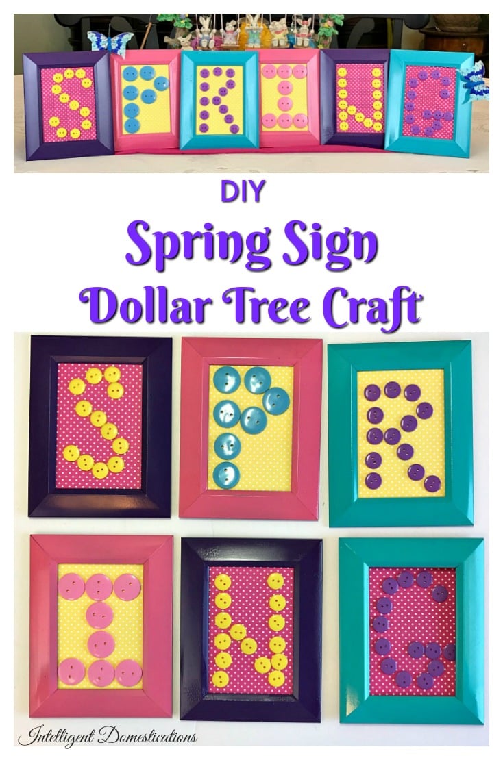 DIY Spring Sign Dollar Tree home decor craft project