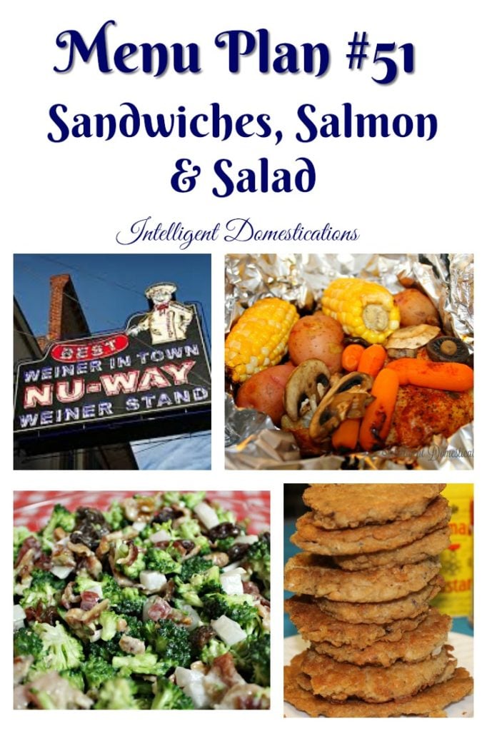 Menu Plan #51 Sandwiches, Salmon and Salad