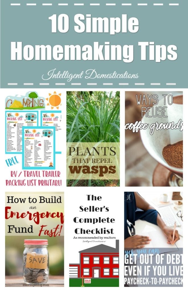 10 Simple Homemaking Tips anyone can use including household finance and free printables to keep you organized.