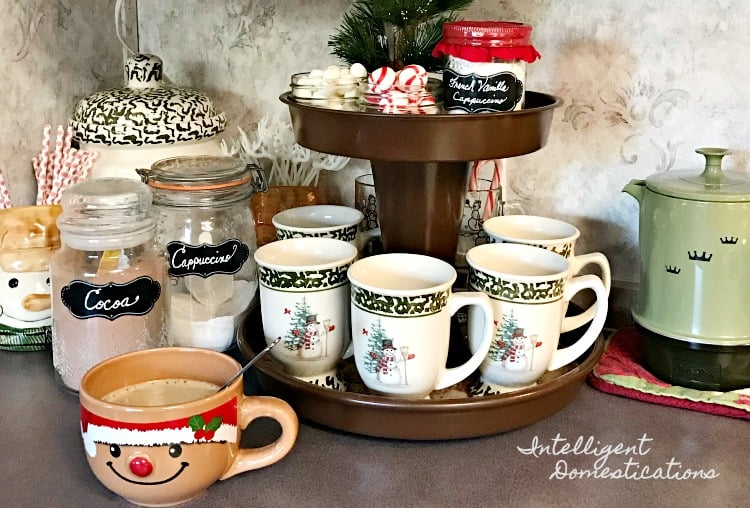 DIY Two Tier Hot Cocoa Bar Stand