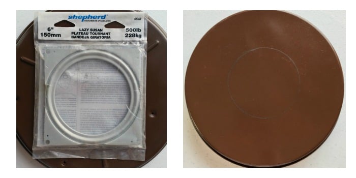 supplies for making a spinning two tier tray