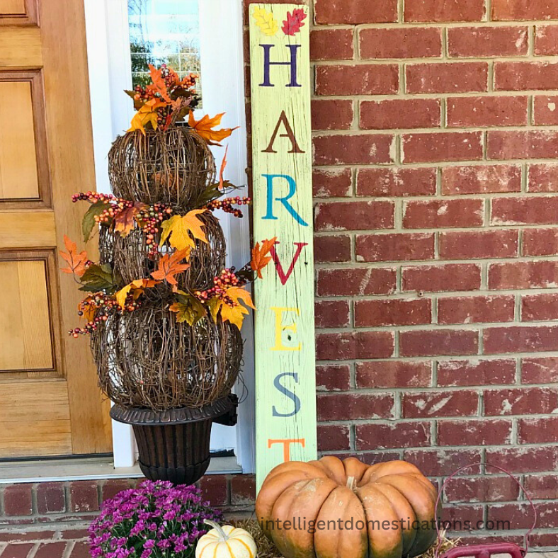 HARVEST Porch Sign DIY Project