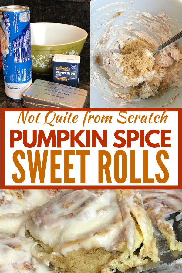 Easy to make Pumpkin Spice Cream Cheese Sweet Rolls with All Centers. It's the soft centers of cinnamon rolls we all love the most so I created these cream cheese stuffed pumpkin spice dessert just the way I like it. Not from scratch. I use a trick busy Moms love. #pumpkindessert